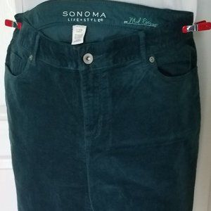 Sonoma Green Preowned Corduroy Midrise Jeans 12P